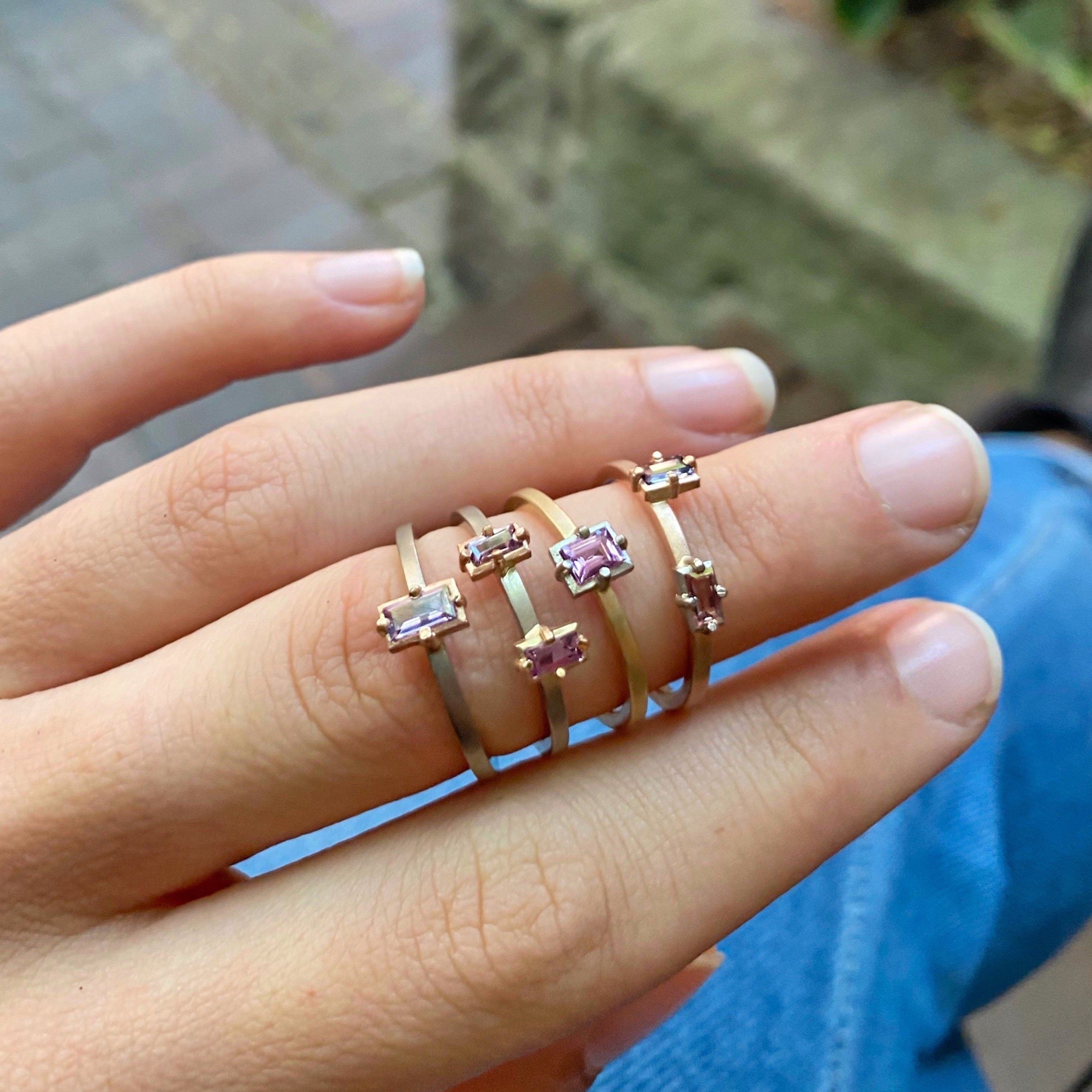 Sapphire deals stackable ring