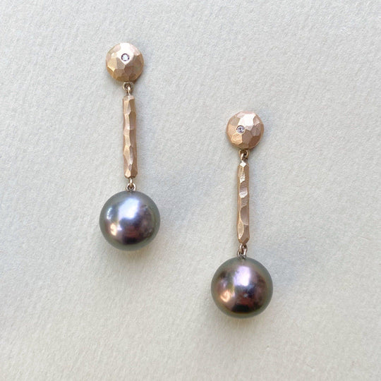 "Helmi" Bronze Pearl Dangle Earring Earrings JasonRee 