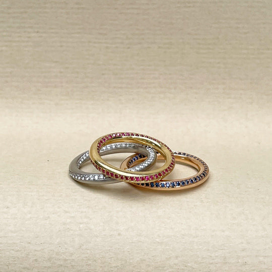 "Mobius" Diamond and White Gold Ring Jason Ree Design 