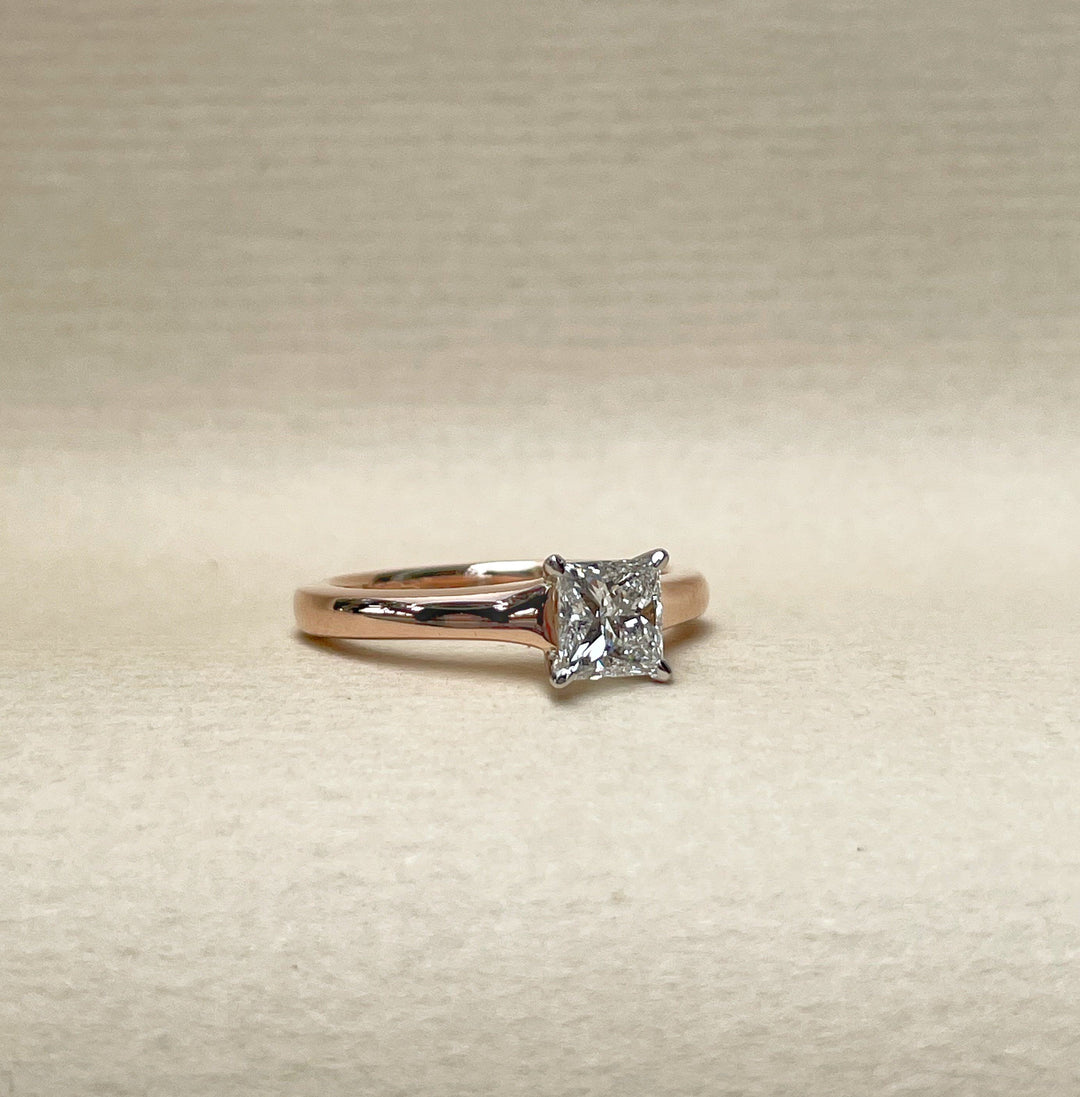 Princess 0.7ct Diamond Solitaire Ring Ring Jason Ree Design 