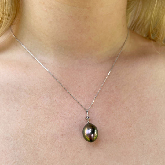 "Twinkle" Tahitian South Sea Pearl Necklace Pendant JasonRee 