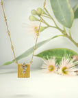 Lapponia 18ct Gold & Diamond Square Necklace Pendant Jason Ree Design 