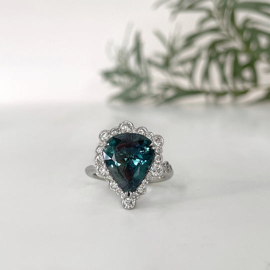 "Raindrops" Australian Sapphire & Diamond Ring Ring Jason Ree Design 