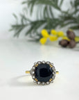"Tosca Venetia" 4.62ct Black Australian Sapphire Cocktail Ring Ring JasonRee 