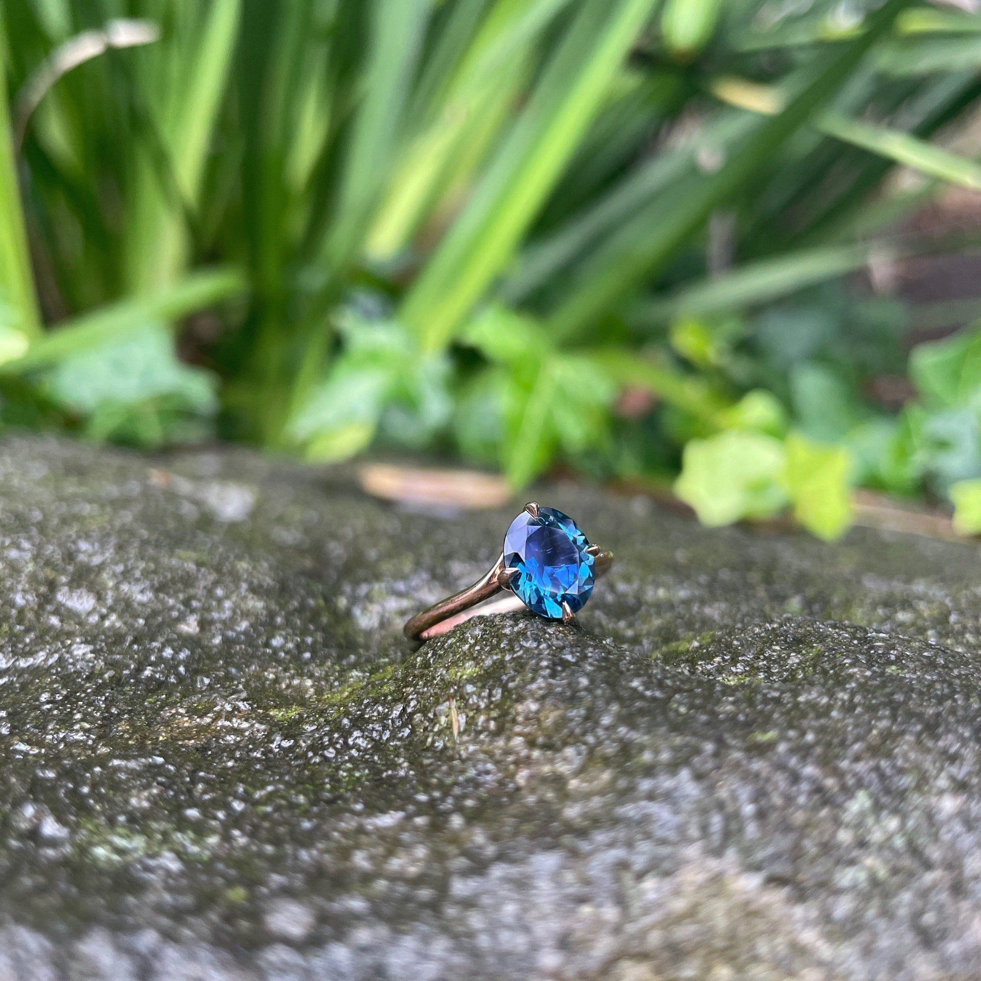 ‘Tempest’ 1.99ct Australian blue sapphire rose gold ring Ring Jason Ree Design 