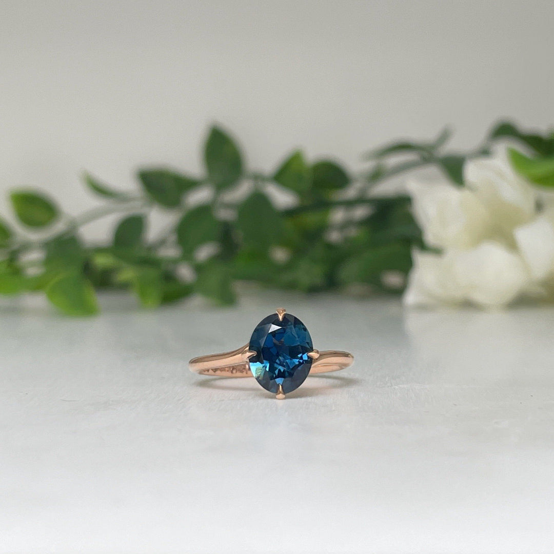 ‘Tempest’ 1.99ct Australian blue sapphire rose gold ring Ring Jason Ree Design 