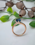 ‘Tempest’ 1.99ct Australian blue sapphire rose gold ring Ring Jason Ree Design 