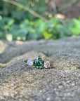 ‘HighWire Trilogy’ 1.33ct Australian Green sapphire & Argyle diamond ring Ring Jason Ree Design 