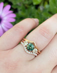 ‘HighWire Trilogy’ 1.33ct Australian Green sapphire & Argyle diamond ring Ring Jason Ree Design 