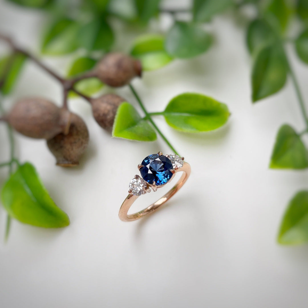 ‘HighWire Trilogy’ 1.28ct ceylon blue sapphire & diamond ring Ring Jason Ree Design 