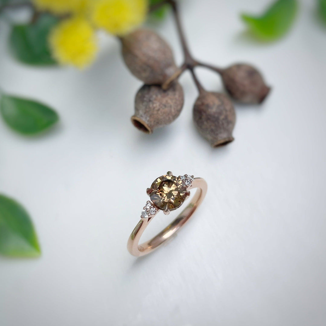 ‘MiMi’ 1.13ct Australian Round Brilliant-cut Diamond Rose Gold Ring Ring Jason Ree Design 