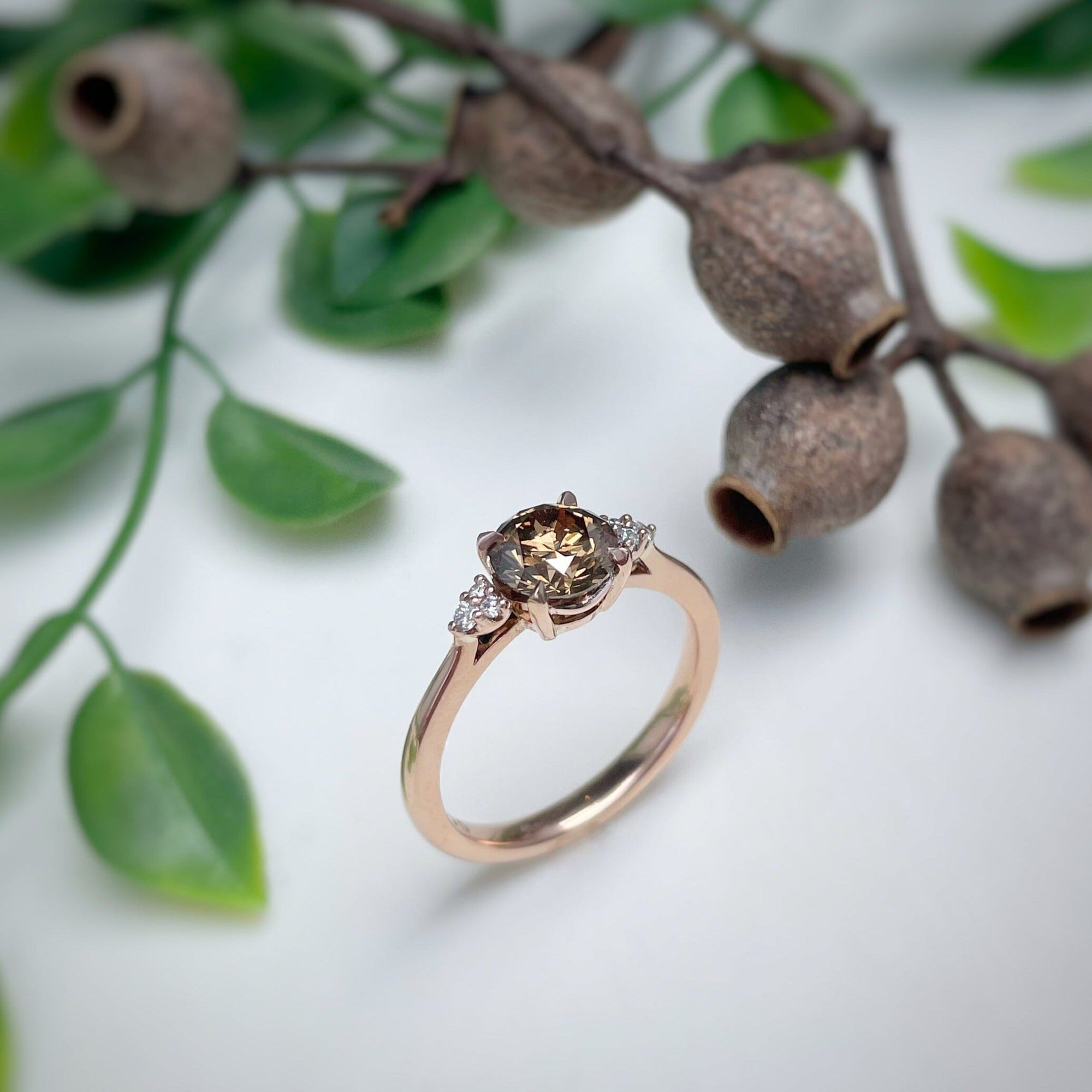 ‘MiMi’ 1.13ct Australian Round Brilliant-cut Diamond Rose Gold Ring Ring Jason Ree Design 