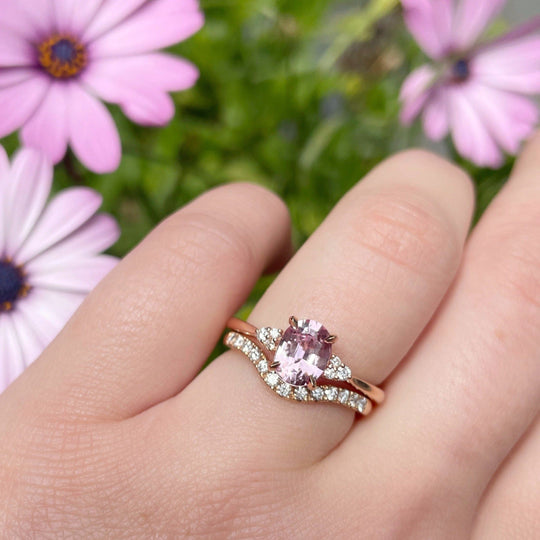 ‘MiMi’ 1.18ct Baby Pink Ceylon Sapphire & Diamond Rose Gold Ring Ring Jason Ree Design 