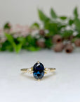 ‘Remy’ 1.23ct Blue Green Australian Sapphire & Diamond Ring 