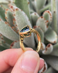 "Tangent" 1.78ct Australian Blue Trilliant Sapphire Ring Ring JasonRee 