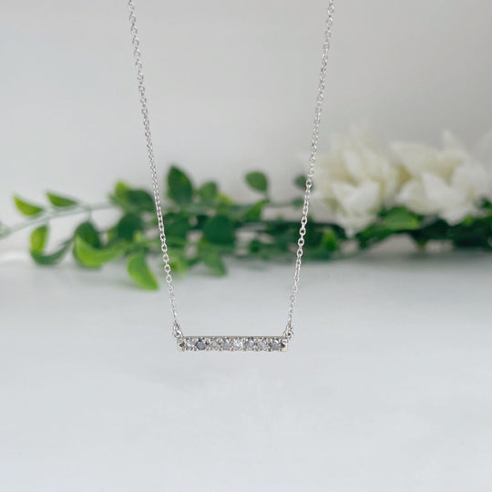 ‘Antoinette’ mini Salt & Pepper diamond white gold necklace Jason Ree Design 