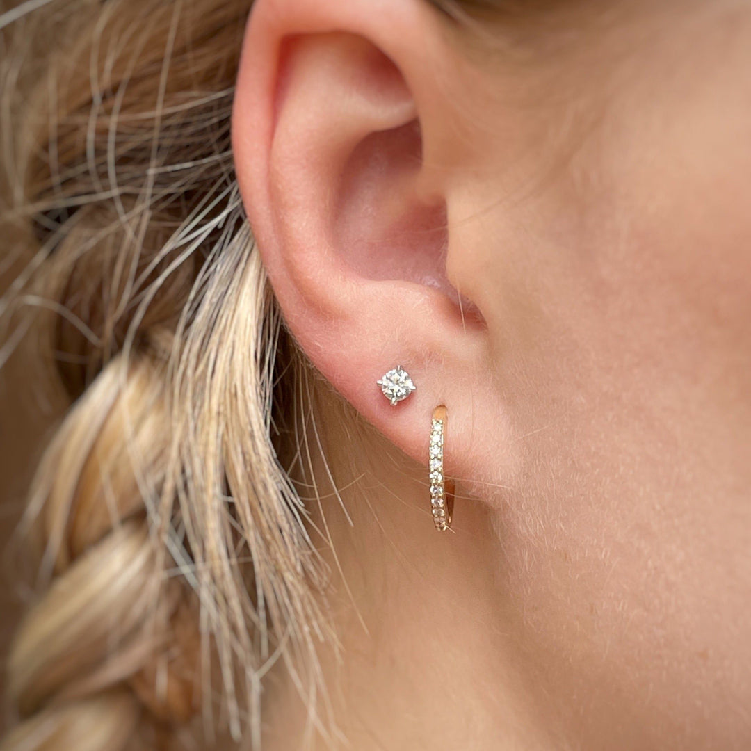 ‘Mademoiselle’ XL diamond hoop yellow gold earrings Earrings Jason Ree Design 