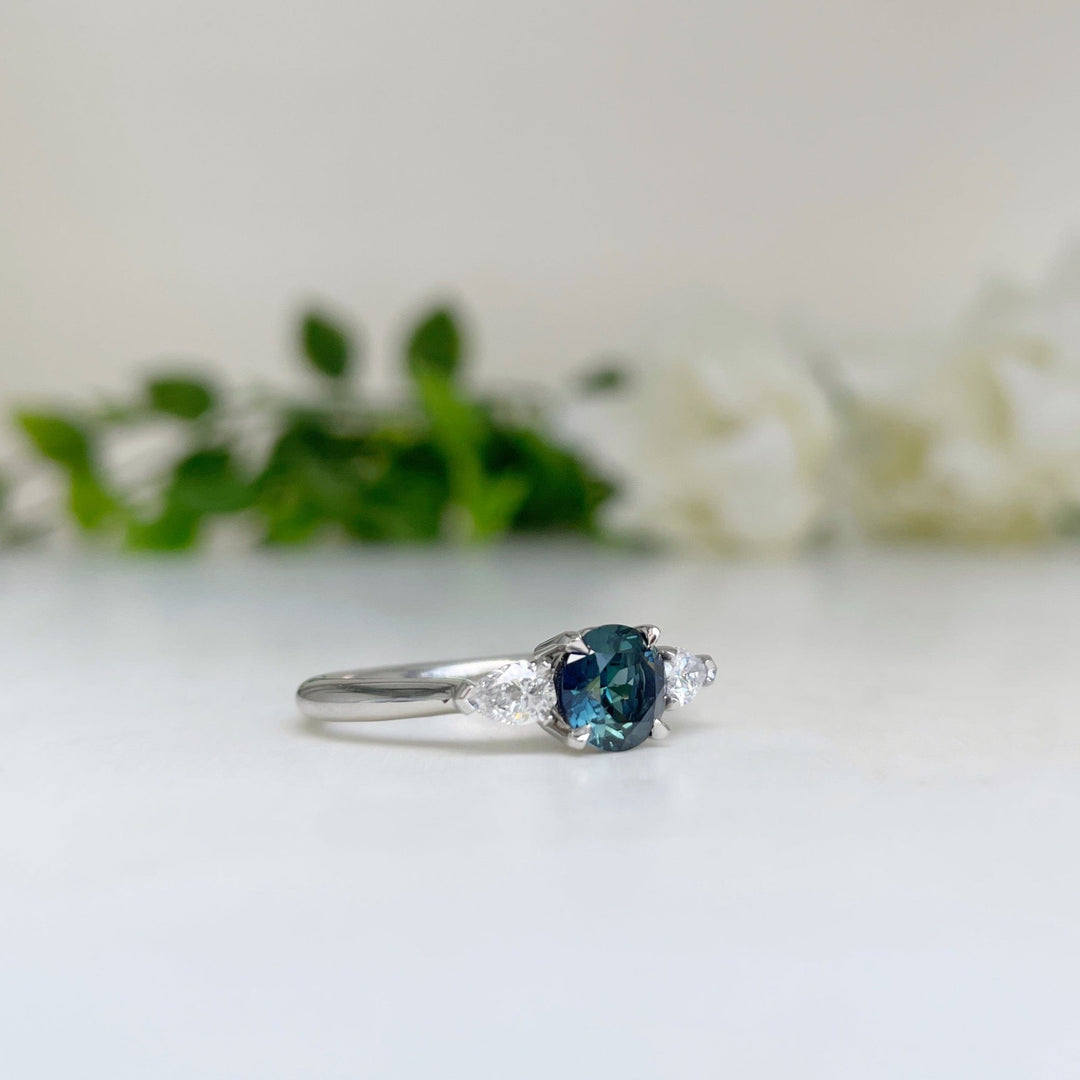 ‘Delta’ 0.96ct unheated Australian Sapphire & Diamond ring Ring Jason Ree Design 