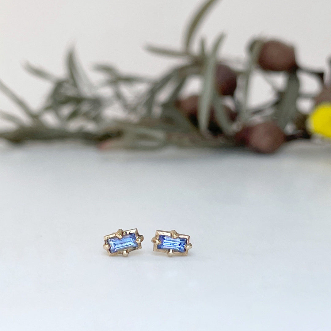 "Mosaic" Indigo Sapphire Stud Earrings Earrings JasonRee 
