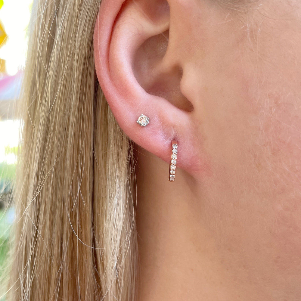 ‘Mademoiselle’ rose gold diamond earrings Earrings Jason Ree Design 