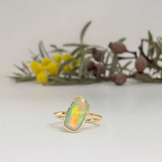 "Rainbow" 2.63ct Crystal Opal Ring Ring JasonRee 