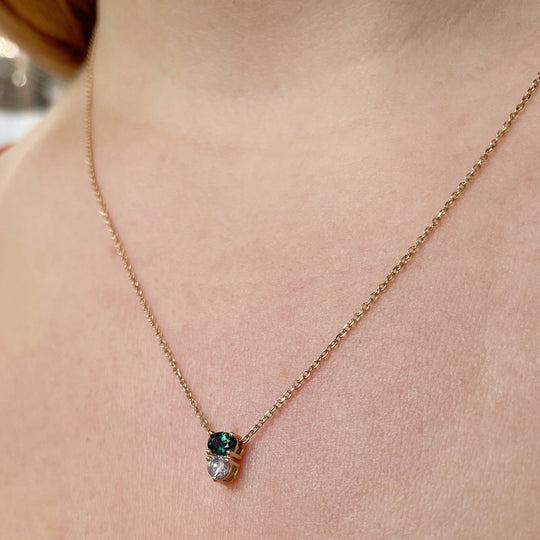 ‘Zoya’ Australian sapphire & salty diamond earring / necklace set Earrings Jason Ree Design 