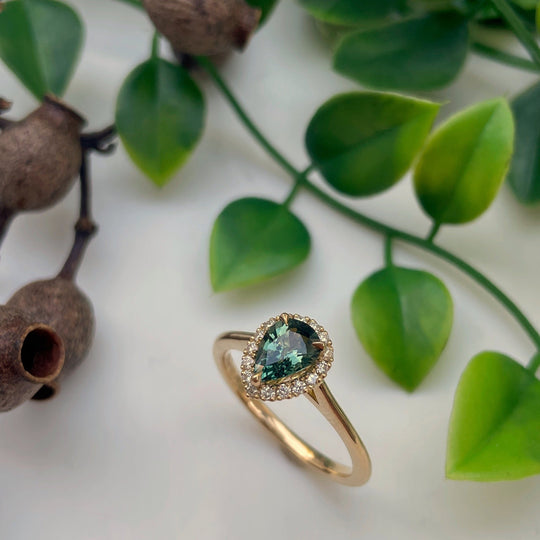 ‘Eden’ 0.81ct Australian Parti Sapphire & Diamond Ring Ring Jason Ree Design 