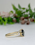 ‘Remy’ 1.23ct Blue Green Australian Sapphire & Diamond Ring 