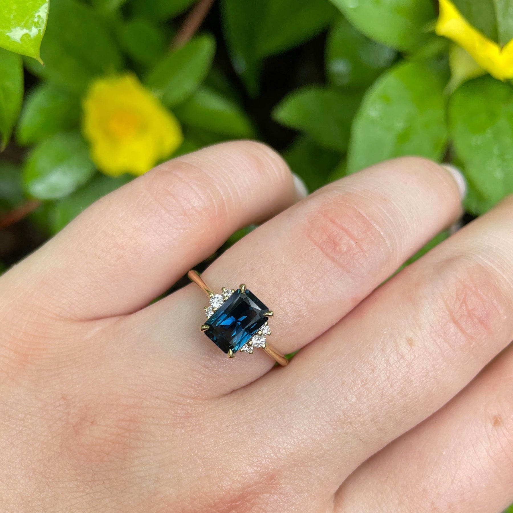 Unheated Blue Sapphire Ring - Thrilling Custom Proposal Ring