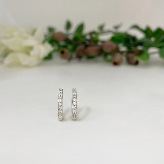 ‘Mademoiselle’ white gold diamond earrings Earrings Jason Ree Design 