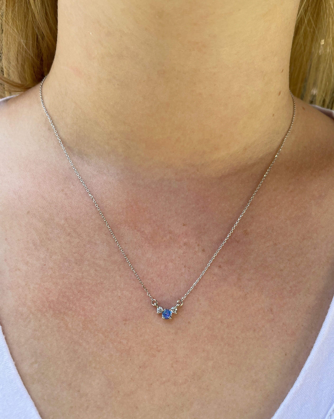 ''Bijou'' Ceylon Blue Sapphire & Diamond Necklace Pendant Jason Ree Design 