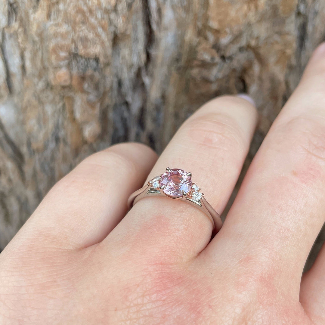 'Pia' 1.23ct Unheated Pink Sapphire & Diamond Ring Ring Jason Ree Design 