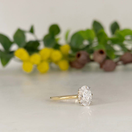 ‘Alix’ 1.61ct E VS1 Lab Grown Oval Diamond Solitaire Ring Ring Jason Ree Design 