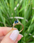 ‘Remy’ 1.23ct Blue Green Australian Sapphire & Diamond Ring 