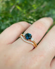 ‘Riverina Round’ 1.11ct Australian Blue sapphire & diamond ring Ring Jason Ree Design 