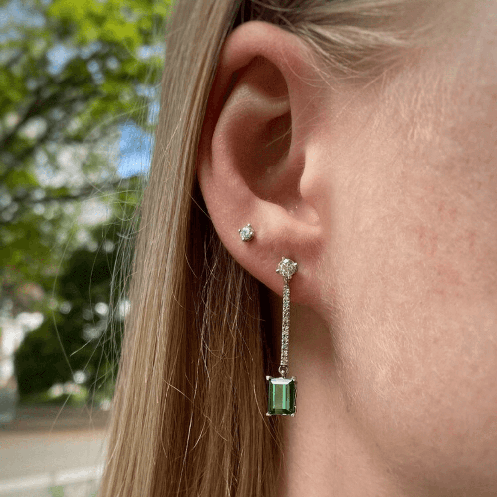 Tourmaline & Diamond Detachable Earrings Earrings JasonRee 