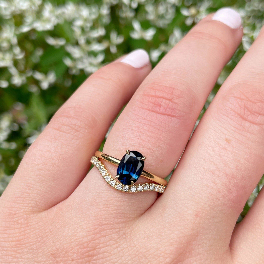 ''HighWire'' 1.33ct Deep Blue Australian Sapphire Ring Ring Jason Ree Design 