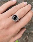 "Tosca Venetia" 4.62ct Black Australian Sapphire Cocktail Ring Ring JasonRee 