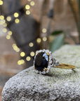 "Tosca Venetia" 4.62ct Black Australian Sapphire Cocktail Ring Ring JasonRee 