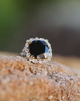"Tosca Venetia" 4.62ct Black Australian Sapphire Cocktail Ring Ring JasonRee 