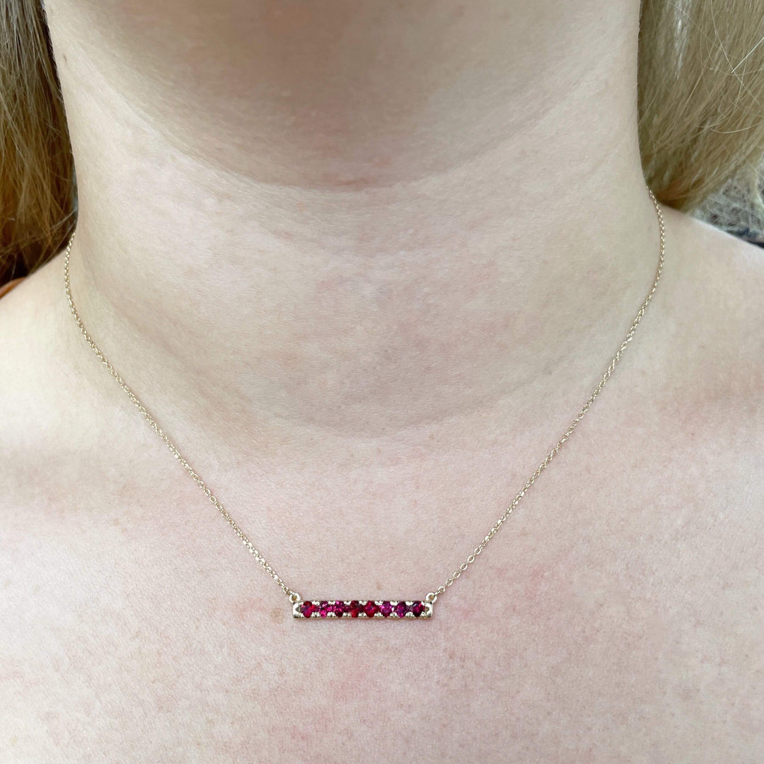 ''Antoinette'' French Set Natural Ruby Necklace Pendant Jason Ree Design 