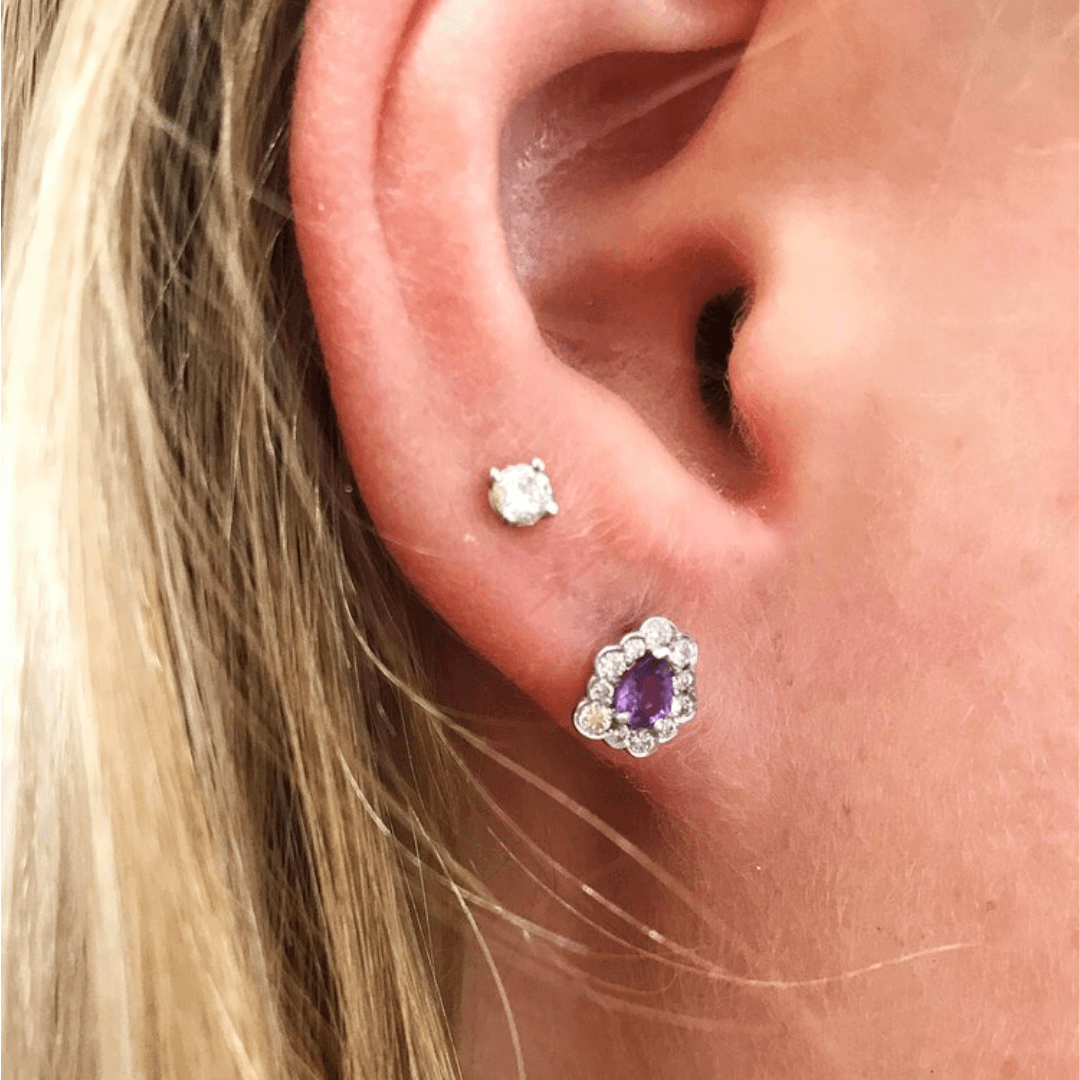 Purple 2025 sapphire earrings