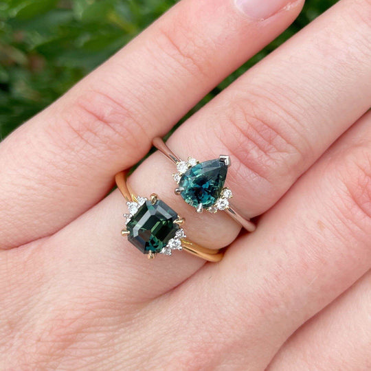 ‘Zoe’ 1.19ct teal Australian sapphire ring Ring Jason Ree Design 
