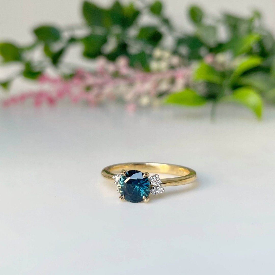 ‘Thea’ 0.92ct Australian teal sapphire ring Ring Jason Ree Design 