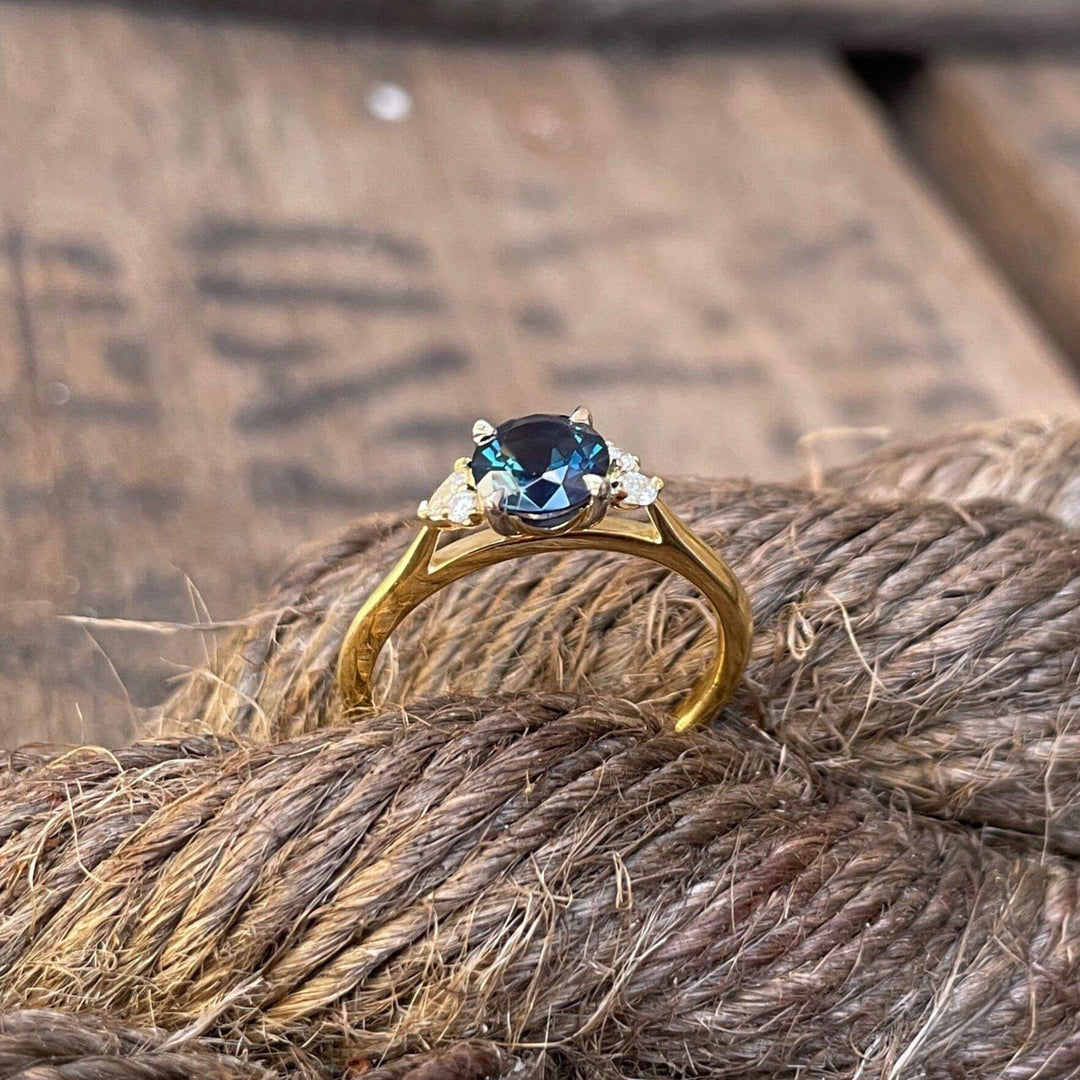 ‘Pia’ 1.07ct teal Australian sapphire ring Ring Jason Ree Design 