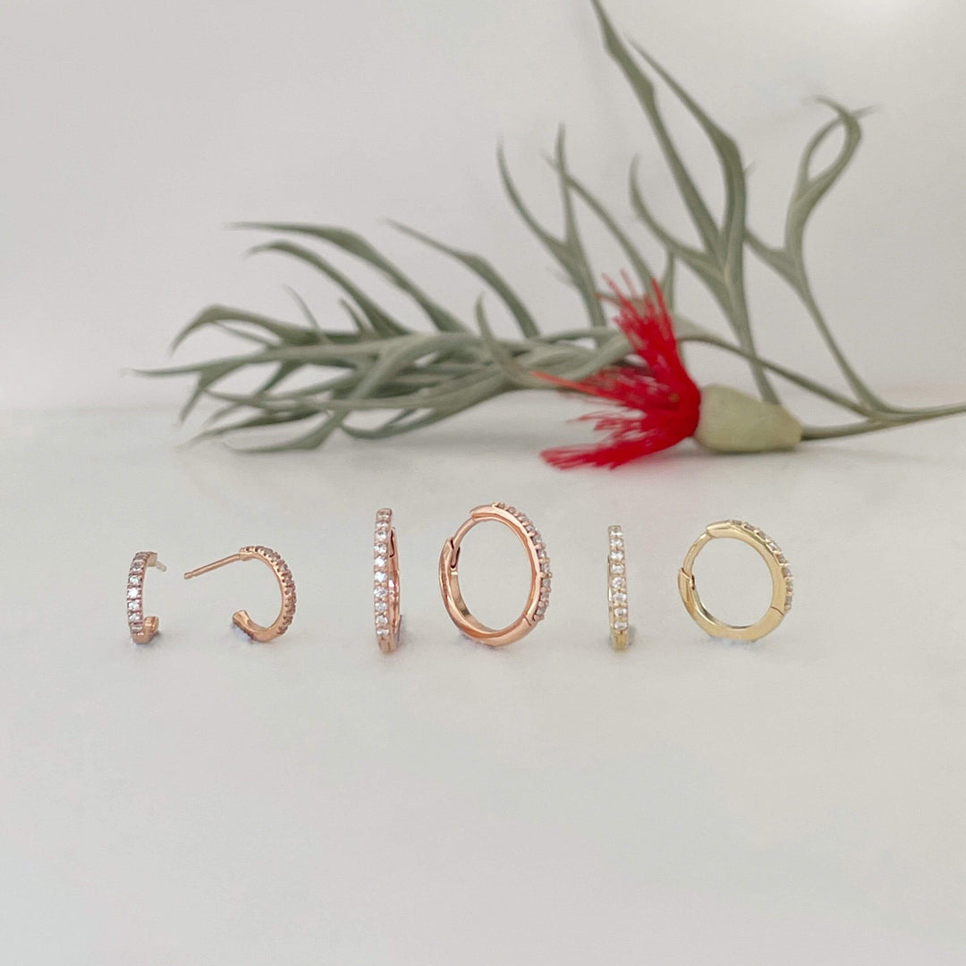 ‘Cherie’ rose gold diamond earrings Earrings Jason Ree Design 