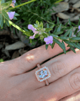 "Bellini" Peach Sapphire Diamond Rose Gold Ring