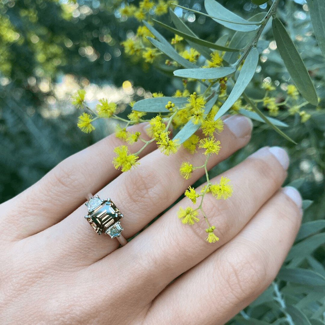 "Gaia" Australian Argyle Cognac Diamond Engagement Ring Ring JasonRee 