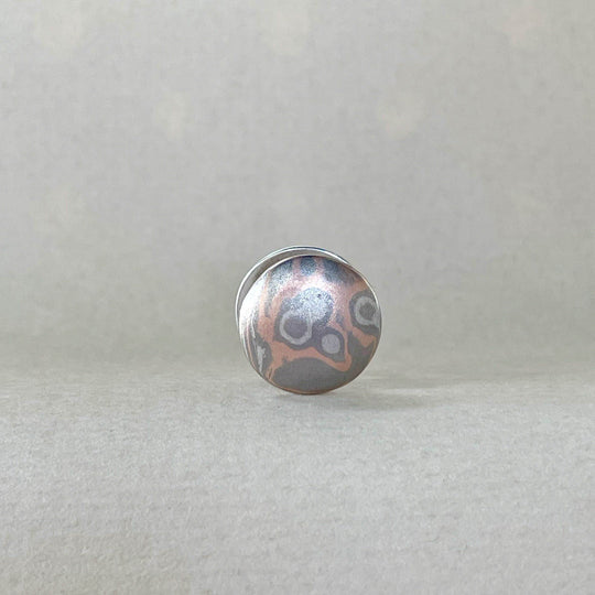 ''BlueGum" Mokume Gane Lapel Pin (Small) Jason Ree Design 