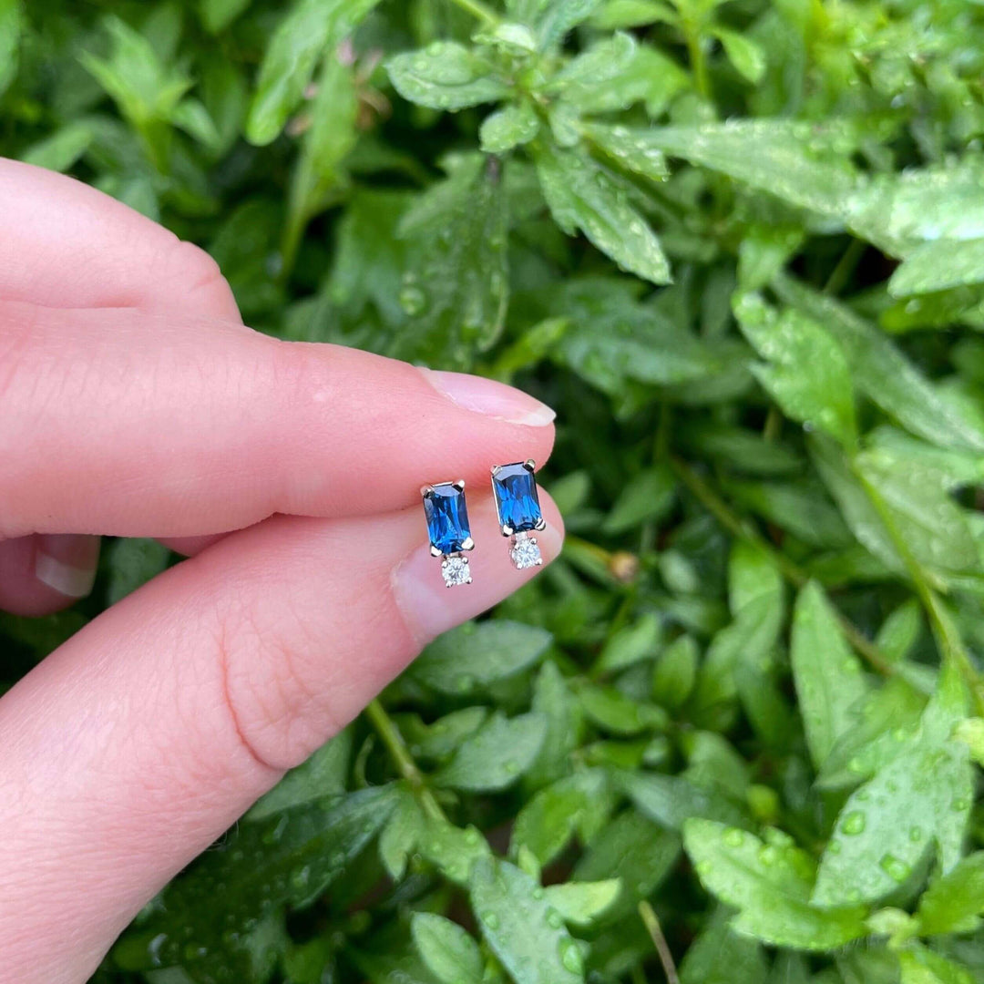 ‘Nyka’ Australian blue sapphire & diamond earrings Earrings Jason Ree Design 